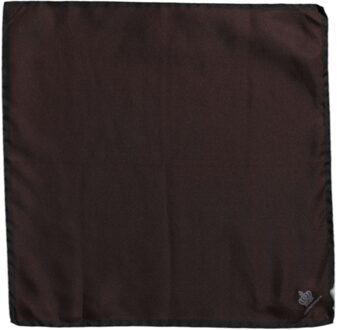 Dolce & Gabbana Zakdoek Zijde Accessoire Donker Bruin - One Size