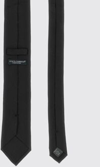 Dolce & Gabbana Zijde Stropdas Elegante Accessoire Zwart