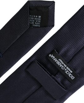 Dolce & Gabbana Zijde Stropdas Klassiek Ontwerp Donkergrijs