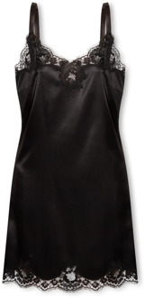 Dolce & Gabbana Zijden nachthemd Dolce & Gabbana , Black , Dames - L,M,S,Xs