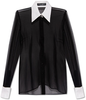 Dolce & Gabbana Zijden overhemd Dolce & Gabbana , Black , Dames - M,S