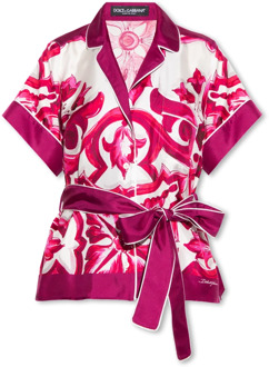 Dolce & Gabbana Zijden shirt Dolce & Gabbana , Pink , Dames - 2XS