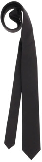 Dolce & Gabbana Zijden stropdas met achterlus Dolce & Gabbana , Black , Heren - ONE Size