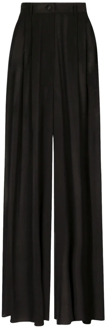 Dolce & Gabbana Zijden Zwarte Shorts Aw23 Dolce & Gabbana , Black , Dames - S,Xs