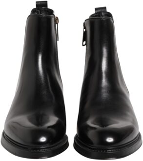 Dolce & Gabbana Zijrits Enkelboots Zwart - EU 44