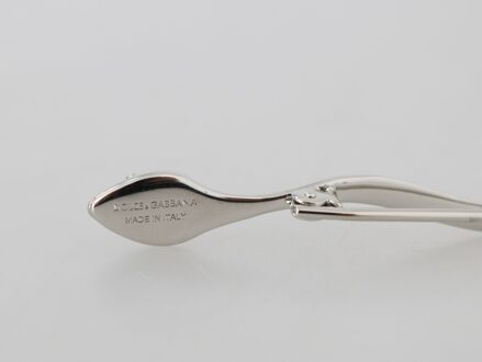 Dolce & Gabbana Zilveren Messing Kristallen Spilla Serpente Heren Broche Speld