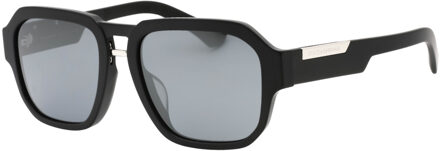 Dolce & Gabbana zilvergrijze lens matzwarte zonnebril