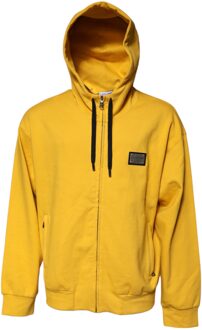 Dolce & Gabbana Zip-Up Gebreide Hoodie Goud - EU 40 / UK 12