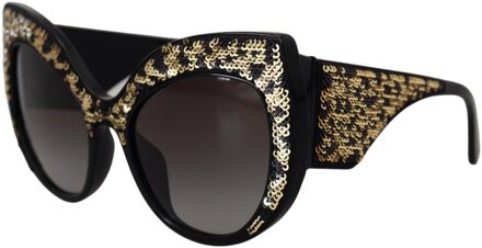 Dolce & Gabbana Zwart Goud Sequins Vlinder Gepolariseerde DG4326 Dames Zonnebril - maat Veelkleurig