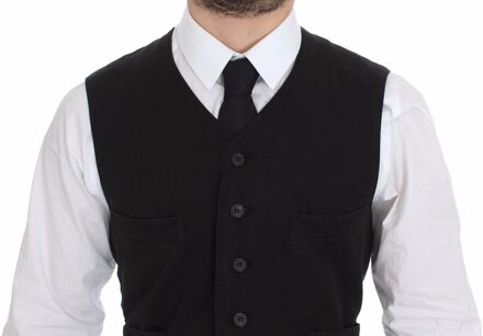 Dolce & Gabbana Zwart Katoenen Vest Klassieke Stijl - EU 48