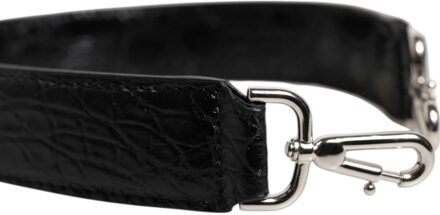 Dolce & Gabbana Zwarte Alligatorleren Tas Schouderriem - One Size