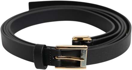 Dolce & Gabbana Zwarte Classic Gouden Metalen Logo Gesp Riem - 100 cm