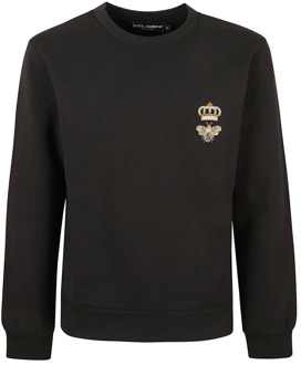 Dolce & Gabbana Zwarte Crewneck Sweater Dolce & Gabbana , Black , Heren - S,Xs
