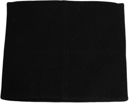 Dolce & Gabbana Zwarte D&G Logo Kasjmier Gebreide Sjaal voor Mannen Één Maat Zwart/wit - One Size