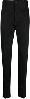 Dolce & Gabbana Zwarte hoog getailleerde pantalon Dolce & Gabbana , Black , Heren - L,M
