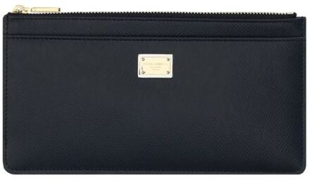 Dolce & Gabbana Zwarte Kalfskleren Bos Taurus Portemonnee