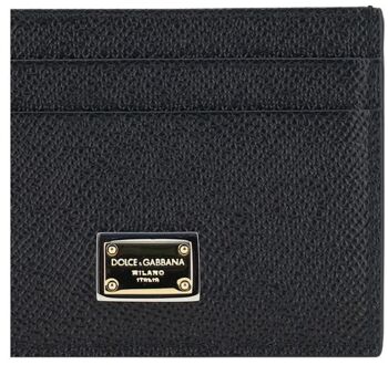 Dolce & Gabbana Zwarte Kalfsleren Bos Taurus Portemonnee - One Size