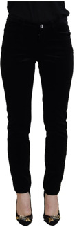 Dolce & Gabbana Zwarte Katoenen Skinny Jeans met Middelhoge Taille Dolce & Gabbana , Black , Dames - 3XS