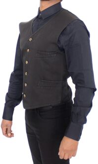 Dolce & Gabbana Zwarte Katoenmix Jurkvest Gilet