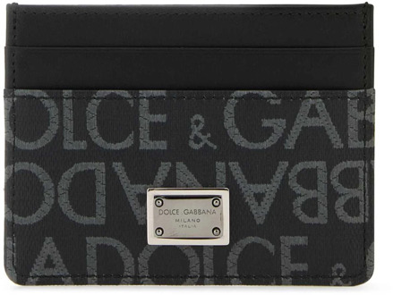 Dolce & Gabbana Zwarte leren kaarthouder Dolce & Gabbana , Black , Heren - ONE Size