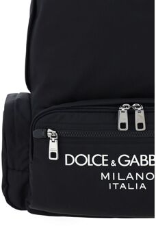 Dolce & Gabbana Zwarte Nylon Rugzak