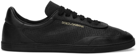 Dolce & Gabbana Zwarte perforatie lage sneakers Dolce & Gabbana , Black , Heren - 41 Eu,43 1/2 Eu,42 1/2 Eu,44 Eu,45 EU