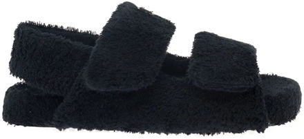 Dolce & Gabbana Zwarte platte sandalen voor heren Dolce & Gabbana , Black , Heren - 42 Eu,41 EU