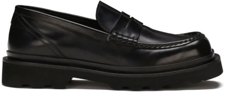 Dolce & Gabbana Zwarte platte schoenen met vierkanteeus Dolce & Gabbana , Black , Heren - 43 Eu,40 Eu,41 EU