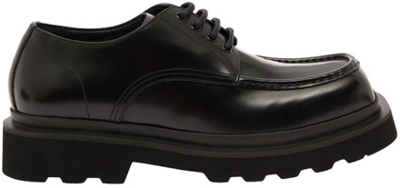 Dolce & Gabbana Zwarte platte schoenen met vierkanteeus Dolce & Gabbana , Black , Heren - 43 Eu,41 Eu,40 EU