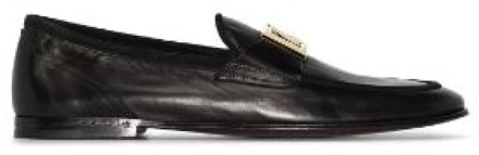 Dolce & Gabbana Zwarte platte schoenen voor dames Dolce & Gabbana , Black , Heren - 43 Eu,42 Eu,41 Eu,44 EU