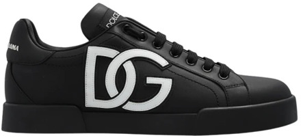 Dolce & Gabbana Zwarte Portofino Sneakers van Dolce Gabbana Dolce & Gabbana , Black , Dames - 40 Eu,35 EU