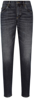 Dolce & Gabbana Zwarte Regular Fit Jeans met Vijf Zakken Dolce & Gabbana , Black , Heren - 2Xl,Xl,L,M,S,Xs,3Xl