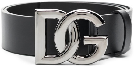 Dolce & Gabbana Zwarte Riemen voor Heren Dolce & Gabbana , Black , Heren - 105 Cm,100 CM