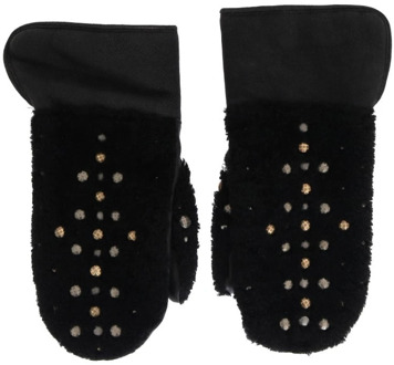 Dolce & Gabbana Zwarte Shearling Studs Handschoenen Dolce & Gabbana , Black , Heren - 9 IN
