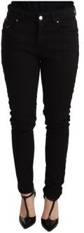 Dolce & Gabbana Zwarte Slim Fit Stretch Denim Jeans Dolce & Gabbana , Black , Dames - XS