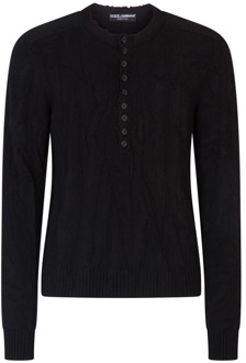 Dolce & Gabbana Zwarte Sweaters Dolce & Gabbana , Black , Heren - L