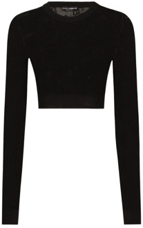 Dolce & Gabbana Zwarte Sweaters met DNA Dolce & Gabbana , Black , Dames - XS