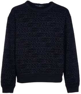 Dolce & Gabbana Zwarte Sweaters met Pinafore Metal Dolce & Gabbana , Black , Heren