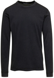 Dolce & Gabbana Zwarte T-shirts en Polos - Look 48 Dolce & Gabbana , Black , Heren - L,M,S