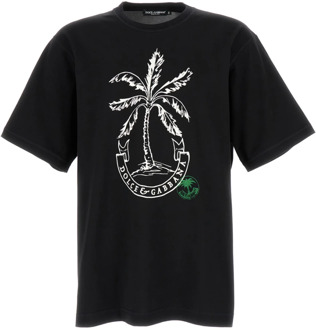 Dolce & Gabbana Zwarte T-shirts en Polos Regular Fit Dolce & Gabbana , Black , Heren - 2Xl,Xl,L,M