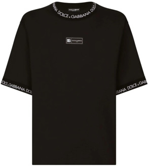 Dolce & Gabbana Zwarte T-shirts en Polos van Dolce Gabbana Dolce & Gabbana , Black , Heren - L,M,S,Xs