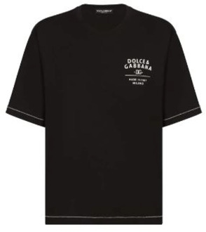 Dolce & Gabbana Zwarte T-shirts en Polos van Dolce Gabbana Dolce & Gabbana , Black , Heren - Xl,L,M