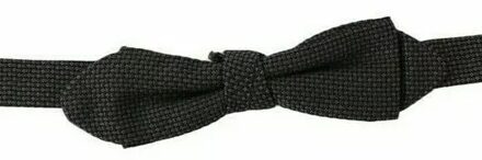 Dolce & Gabbana Zwarte Textuur Vlinderdas Donkergrijs