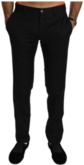 Dolce & Gabbana Zwarte Wollen Pantalon voor Heren Dolce & Gabbana , Black , Heren - XS