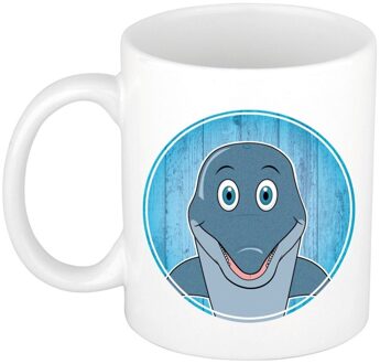 Dolfijn dieren mok / beker van keramiek 300 ml - Bekers Multikleur