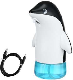 Dolfijn Zeepdispenser Badkamer Kid Non-contact Schuimmiddel Kantoor Thuis Automatische Zeep Dispenser Machine Voor Keuken Zeep Set sleutelhanger zwart