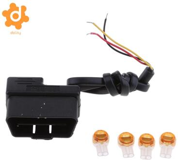 Dolity Obd 2 Pin Step Down Kabel 12 V/24 V Naar 5V Auto Omvormer Harde Draad kit Buck Lijn Verborgen Stijl