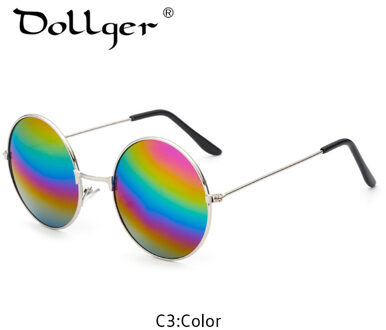 Dollger Ronde Leuke Zonnebril Kind Zonnebril Uv Baby Vintage Zonnebril Meisje Jongens Kids Eyewear UV400 s1513 C3