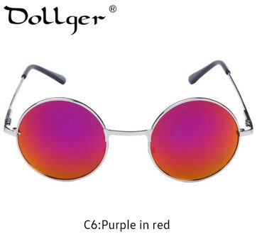 Dollger Ronde Leuke Zonnebril Kind Zonnebril Uv Baby Vintage Zonnebril Meisje Jongens Kids Eyewear UV400 s1513 C6