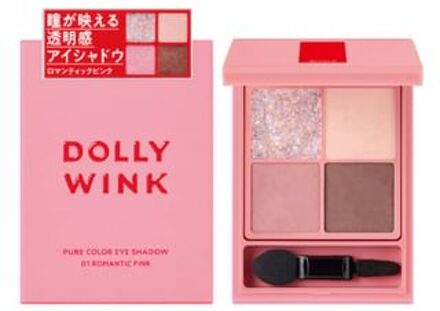 Dolly Wink Pure Color Eyeshadow 01 Romantic Pink